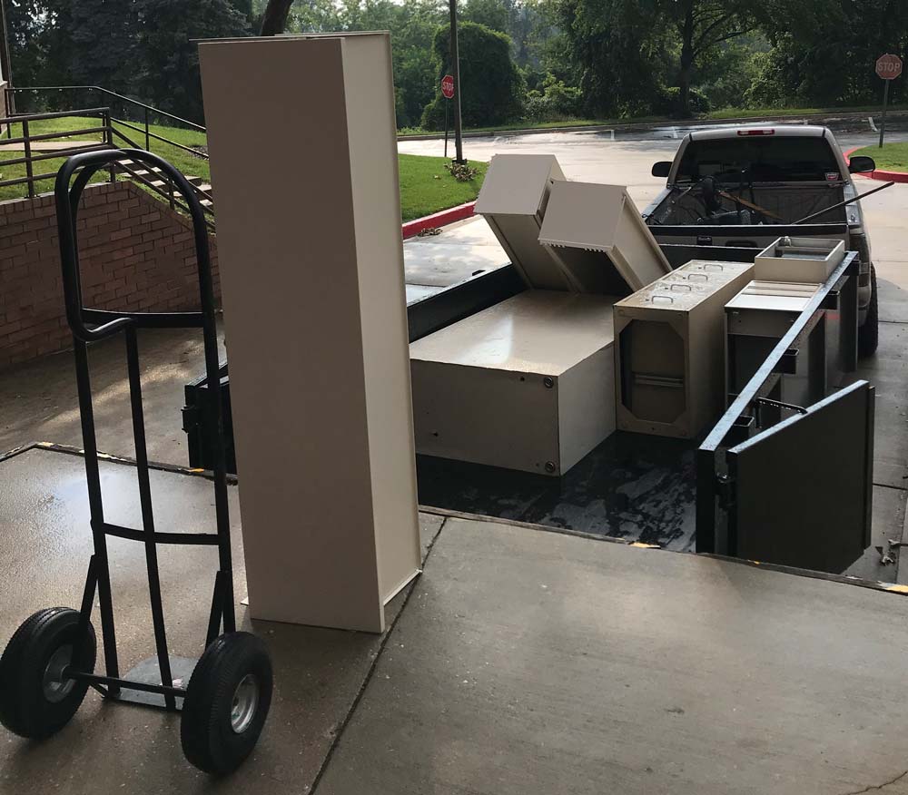 office furniture ready for furniture removal in washington dc.